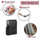 thumbnail image 4 of Cigarette case leather with lighter holder, cigarettes box cigarette box (black), 4 of 5