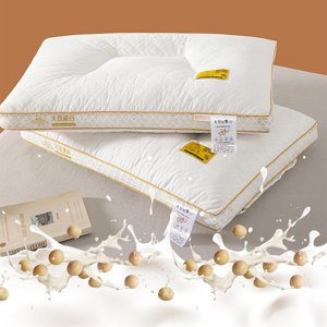 pstuiky Soy Protein Pillow for Neck Support Hotel-Grade Soft & Supportive Down Alternative Bed Pillow Made with Friendly Fabric