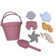 thumbnail image 4 of Juguetes de arena de silicona para niños, juguetes de playa portátiles, regalo divertido, juego de cubo de playa para actividades de verano, fiesta de cumpleaños Rojo, 4 of 8