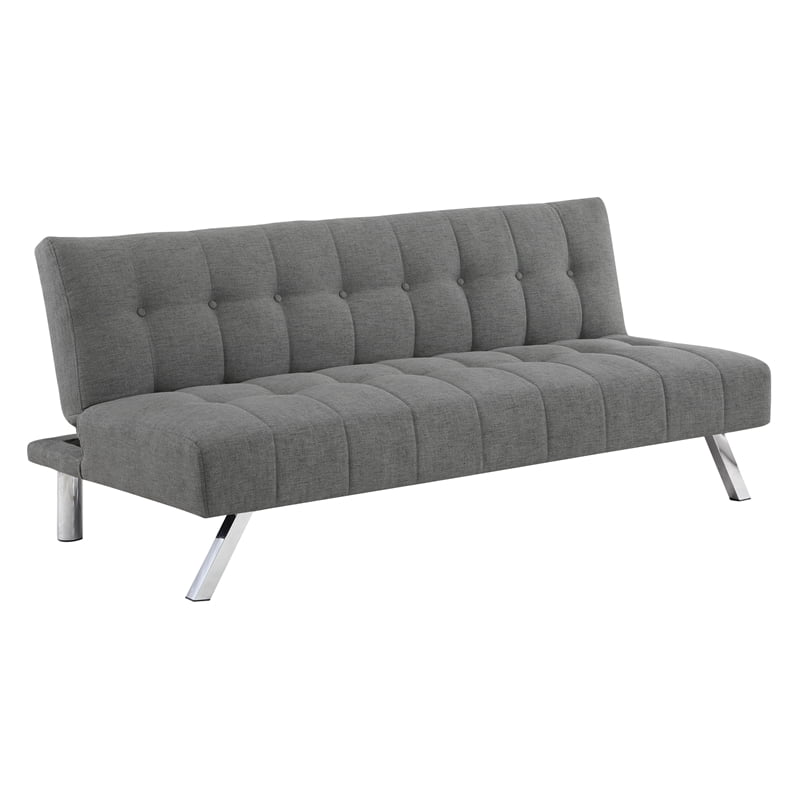 Adjustable Futon Couch Convertible Sofa Bed W/wooden Legs for Limited Space Gray for sale online 