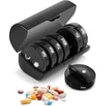 thumbnail image 1 of Organizador de medicamentos para 7 días con 14 compartimentos separados, gran capacidad, organizador de pastillas de viaje impermeable con cierre de tapa, para almacenar vitaminas, 1 of 4