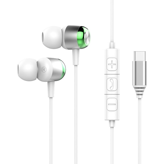 2 Packs Type-c Headphones Wired with Microphone Volume Control,Competitive gaming headsets, in-Ear Earphones Wired Compatible with iPhone/iPad/Android/Laptop/PC/MP3/4
