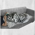 thumbnail image 6 of Ride the Wave Soft Flannel Fleece Throw Blanket, West Coast California United States of America Grunge Vintage Stamp Print, Cozy Plush for Indoor and Outdoor Use, 50" x 60", Grey White, by Ambesonne, 6 of 6