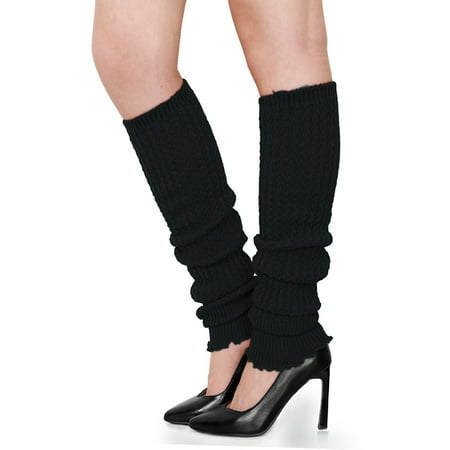 Unique Bargains Women's Over Knee Length Knitted Leg Warmers