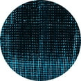 thumbnail image 1 of Ahgly Company Indoor Round Abstract Light Blue Modern Area Rugs, 6' Round, 1 of 4