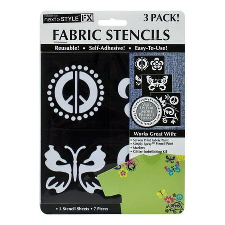 Next Style FX Boho Fabric Stencils, 3-Pack