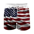 thumbnail image 6 of Miqool Mens 3D American Flag Swim Trunks Quick Dry Board Shorts Hawaii Beach Shorts Swimming Shorts Swimwear Bathing Suits with Pockets, 6 of 7