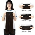 thumbnail image 4 of EcoNesxp 24 Inch Long Straight Clip-In Hair Extensions Inch Long Straight Clip-In Hair Extensions 4 Pieces Synthetic Fiber Full Head Clip-In Hair Extensions Clip-In Double Weft Hair Extensions Medium, 4 of 5