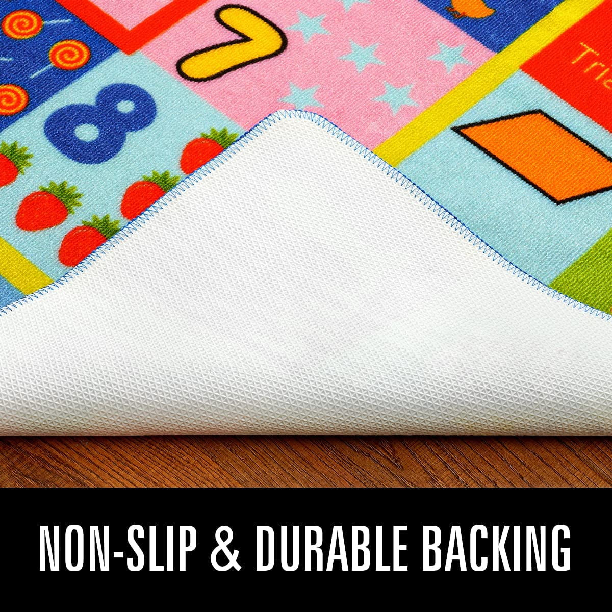 Noahas Kids Carpet Playmat Rug with Numbers, Shapes, Animals Pattern, Children Learn and Educational Rugs, Non Slip Play Rug for Nursery Bedroom Play Room, 4x6 Feet