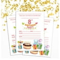 thumbnail image 2 of Darling Souvenir White Birthday Invitation Card Printable Fill or Write In Blank Invites Party Supplies Pack Of 28 5 x 7 Inches, 2 of 5