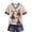 Light Gray, variant on Womens Halloween Shirts Plus Size Short Sleeve Tunic Tops Funny Halloween Print V Neck Novelty Graphic Tees