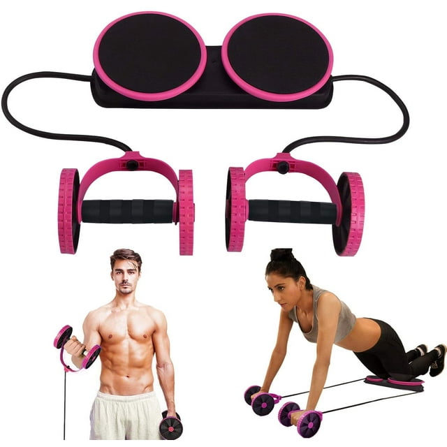 Multi Function Double Ab Roller Wheel,New Version Ab Wheel,Exercise and Fitness Wheel for Home Gym,Abdomen and Arm Workout Equipment Waist Slimming Trainer for Man and Women