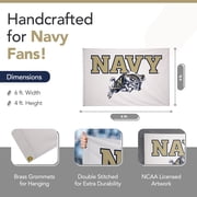 Navy Midshipmen 4' x 6' College Sports Printed Flag - NCAA Licensed - Super Polyester Knit - School Banner (White, Gold, Navy Blue)