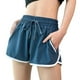 thumbnail image 1 of Pantalones cortos para correr para mujer, cintura elástica, cintura alta, bolsillos, deportivos, para entrenamiento, gimnasio, atléticos, 1 of 6