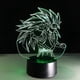 thumbnail image 1 of Figurines Dragon Ball Z Super Saiyan 3 Goku 3d Table Lamp 7 Color Changing, 1 of 4