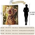thumbnail image 3 of Bonita manta de tigre, suave y ligera, de franela, ideal para sofá, cama, viajes y uso al aire libre, cálida y esponjosa, acogedora y decorativa para adultos, niños, mujeres y niñas, 50 x 40 pulgadas, 3 of 6