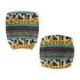 thumbnail image 4 of SCRAWLGOD Set of 2 Anti-Dust Chair Covers for Office Desk Chairs Stretchy Universal Boss Chair Covers Non-Slip Scratch Resistant Chair Protector, American Tribal Sunflowers Cow Print, 4 of 7