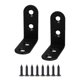 thumbnail image 1 of Soporte de ángulo de metal negro Uxcell 1.57''x1.57'' en forma de L con tornillos, 2 piezas, 1 of 7