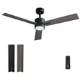 thumbnail image 1 of Vagizm Ceiling Fan with Light Remote: 52 Inch Modern Bedroom Fans with Dimmable Tri-Color Temperature LED - Quiet Reversible DC Motor - Indoor Outdoor (Black+Walnut), 1 of 7