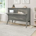 thumbnail image 3 of Northampton Full Wood Murphy Bed Desk with Mattress & Built-in Charger in Gray, 3 of 10