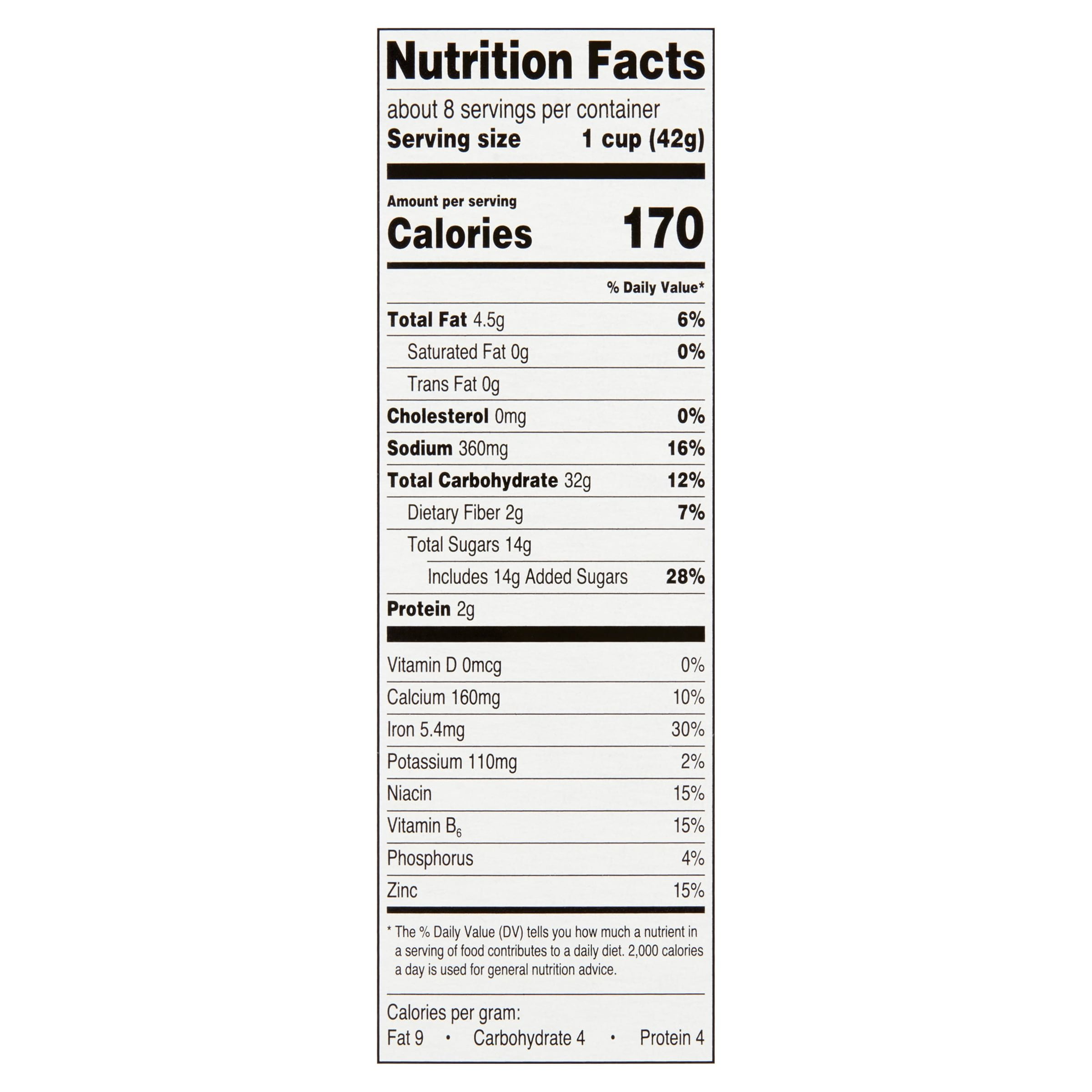 Great Value Honey Graham Crunch Cereal, 12 oz