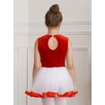 thumbnail image 4 of TiaoBug Kids Girls Christmas Mrs Santa Claus Costume Candy Cane Sleeveless Dance Leotard Tutu Dress Red 8, 4 of 7