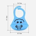 thumbnail image 3 of 2 Piezas de Baberos de Silicona Impermeables para Bebés con Bolsillo para Atrapar Alimentos, Fácil de Limpiar Macarena Niños comiendo babero delantal, 3 of 8