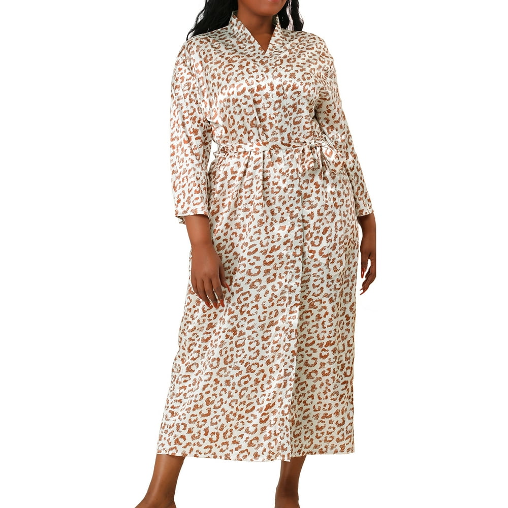 pink leopard print robe
