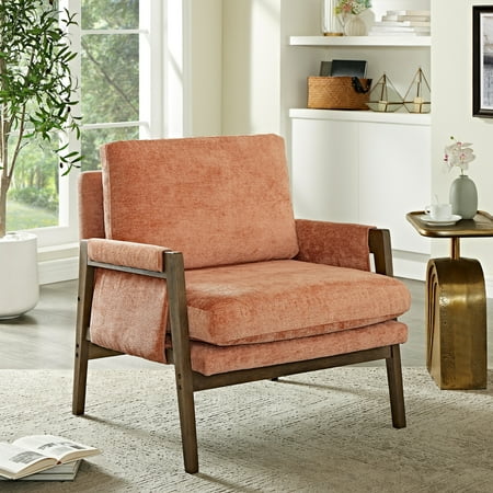 orange velvet chair - high product