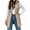 Khaki, variant on Fall Winter Women Sleeveless Long Vest Hooded Puffer Zipper Outwear Vest