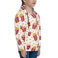 thumbnail image 3 of Pofeuu Popcorn Print Kids Pullover Hoodies Warm Thick Hooded Sweatshirt with Packet for Boys Girls-Medium, 3 of 6