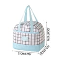 thumbnail image 3 of Bolsa Térmica para El Almuerzo a Cuadros con Forro de Papel de Aluminio Reforzado: Bolsa de Mano de Gran Capacidad para El Trabajo, La Escuela, Picnics y Viajes; Bolsa Térmica Portátil Tipo Bento par, 3 of 6