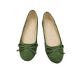 thumbnail image 5 of KEGIRLOM Women's Fashionable Casual Versatile With Bow For Spring And Summer Trendy And Comfortable Flat Shoes . Army Green 5.5, 5 of 5