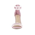 thumbnail image 6 of BLISSFUL STEP Women's Tassel Ankle Strap Stiletto Heel Sandals Pink 8, 6 of 6