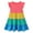 WMS23826, variant on HILEELANG Girls Cotton Color Block Dress – 100% Soft Cotton Summer Sundress with Ruffle Sleeves, Multi-Color, Sizes 2T-12