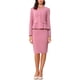 thumbnail image 1 of Conjuntos de trajes para mujeres INSPIRE CHIC, atuendos de negocios, blazer peplum sin cuello, falda lápiz formal, conjunto de 2 piezas M Rosa Oscuro, 1 of 6