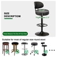 thumbnail image 2 of Stool Covers Round Set of 2, Waterproof PU Bar Stool Seat Covers 12-15 Inch with Elastic Bands,Bar Stool Chair Covers Washable Stool Cushion Slipcover, 2 of 8