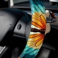 thumbnail image 5 of Flower Butterfly 14.5 Inch Printing PVC Leather Car Wheel Cover Auto Accessories Steering Wheel Cover, 5 of 6