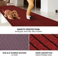thumbnail image 3 of ANTPOP Area Rugs Outdoor Runner Rug Indoor Carpet Runners Non Slips Utility with Rubber Backing for Kitchen Hallway Entryway Garage Striped Red Striped Red 2ft x 6ft, 3 of 6