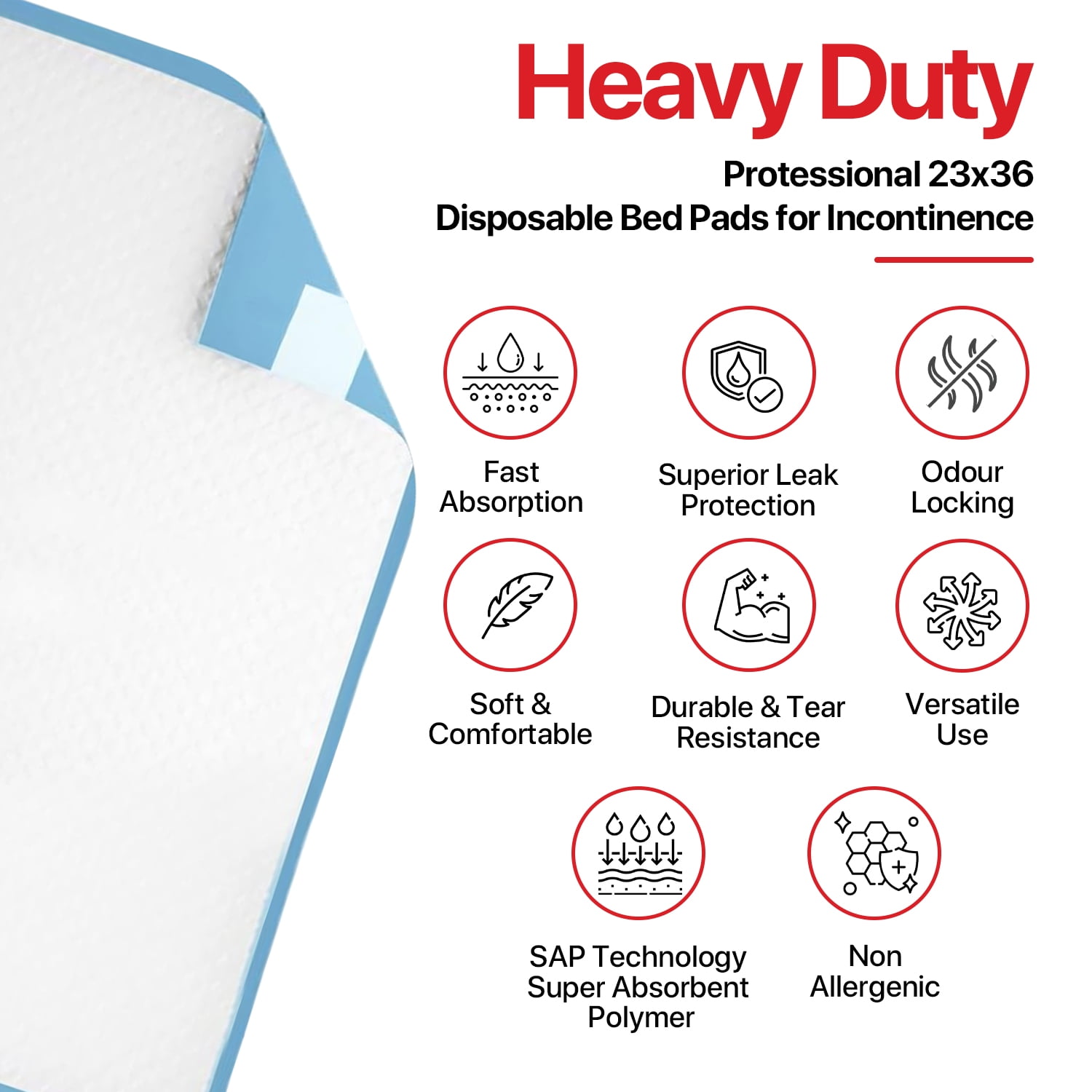 Absorbease Large Disposable Potty Training Puppy Pad, Heavy Absorbency Dog & Pet Pads, 23" x 36" 100 Count