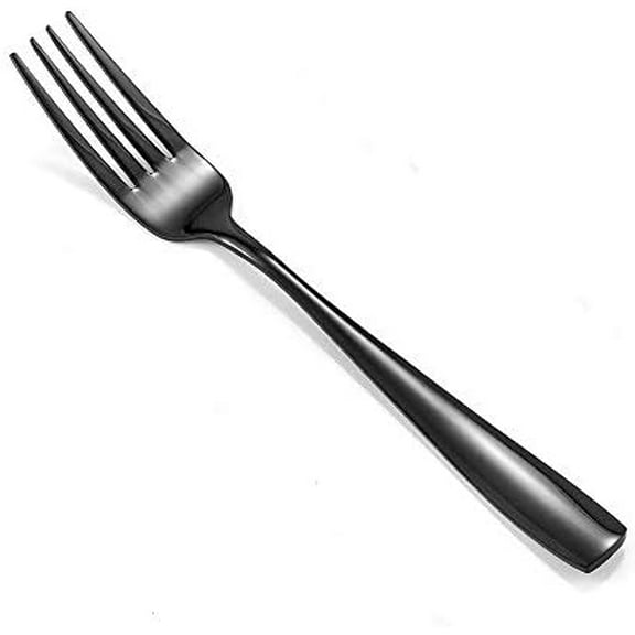 12-Piece Black Stainless Steel Dinner Forks Cutlery Forks Set,8-Inches