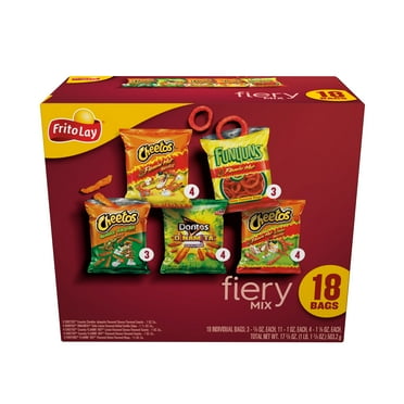 Frito Lay Fiery Mix Chips Variety Pack, 18 Count