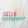 thumbnail image 2 of Hello Summer T-Shirt | Cool Summertime White Tee Gift, 2 of 5