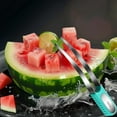 thumbnail image 3 of FHBVT 304 Stainless Steel Watermelon Slicing Tool,Fruit Divider for Easy Cutting,Melon Knife for Precise Slicing Salad Preparation Summer Picnic Parties Effortlessly Cuts Watermelon into Neat Cubes, 3 of 8