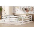 thumbnail image 4 of Bed Frame Full Size Floor Bed, Montessori Floor Bed with Fence, Montessori Bed Full Size, Wood Montessori Floor Bed for , , , White.,Platform Bed Frame, 4 of 17
