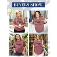 thumbnail image 3 of XCHQRTI 4th of July Daisy Women Plus Size Tshirts Graphic USA Casual Tees, 3 of 7