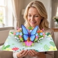 thumbnail image 3 of 3D Pop Up Butterfly Greeting Card, Handmade Floral Butterfly Pop-Up Card for Wife, Husband, Girlfriend, Mom, Dad, Mother, Father (Birthday Card, Get Well, Thank You, Anniversary), 3 of 4