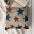 thumbnail image 3 of Pillow Covers Blue Red White Stars Decor Holiday Pillow Case Decorations Outdoor for Sofa Couch, 3 of 5