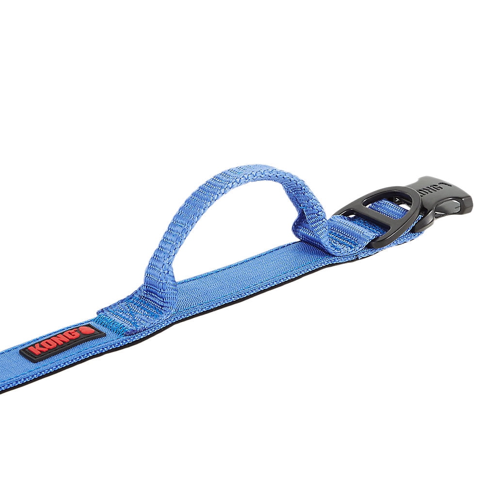 KONG Ultra Durable Padded Comfort Handle Dog Collar ( Blue) M