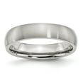 thumbnail image 1 of Solid Stainless Steel 5mm Matte Brushed Finish Plain Classic Wedding Band Ring Comfort-Fit Size 6.5, 1 of 7